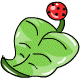 This unusual fruit is all backwards. The leaf is the fruit and the berry grows on the stem. It is delicious no doubt.