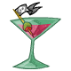 A ferocious beverage served in a martini glass.