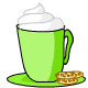 A strong coffee with a lots of whipped cream on top. fattening but oh so good!