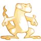 A yummy Techo shaped cookie, smothered in white chocolate.
