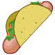 Crisp and crunch your way to good eating fun with the Taco Dog.