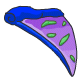 Blue pepper crust, with grape and green jelly worms on top - yummy!