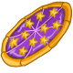 A whole pizza... covered with yummy starfish and purple juppie sauce!
