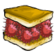 A big hearty sandwich stuffed full of Thistleberry Jam.