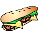 A delicious cheese and tomato sub.