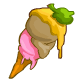 A delicious blend of frozen ice creams and fresh vegetables.