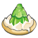 Fresh Gooseberry jelly with lashings of low fat whipped cream around the base!