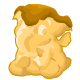 A white chocolate cookie smothered in peanut butter.