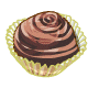 Whipped milk chocolate covers a whole hazelnut. Found within a Neopian assortment.