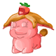 Mmmm, this strawberry Poogle biscuit is covered with chocolate and has a big strawberry on top!