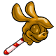 A delicious milk chocolate Zafara head on a brightly coloured stick.
