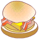 Delicious bacon, egg and cheese breakfast muffin.
